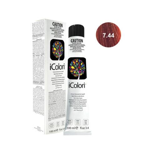Icolori color biondo rame intenso n.7.44