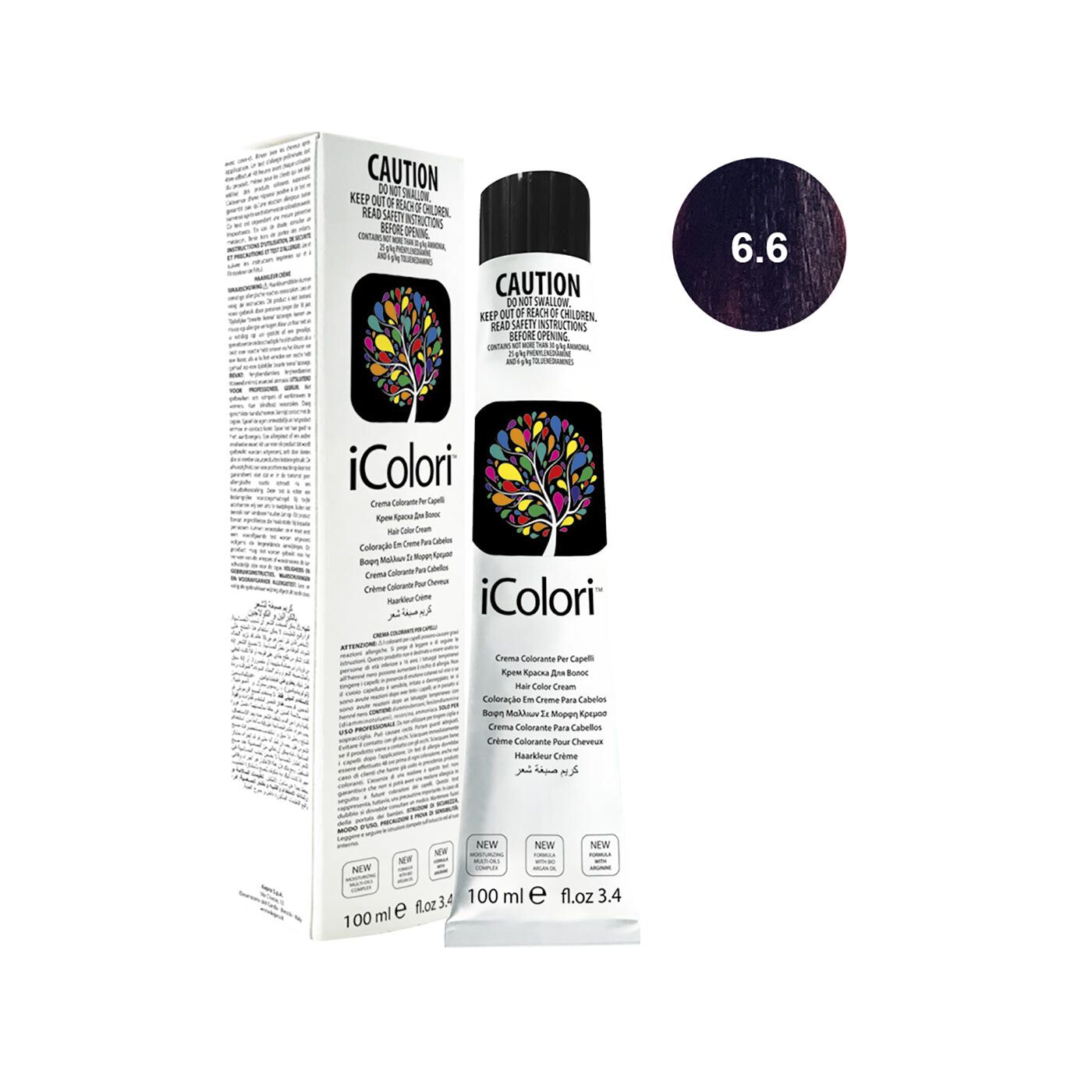 16801-6.6||ICOLORI COLOR 100 ML NUANCE 6.6