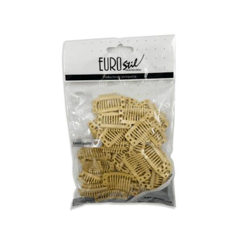 Sacchetto 50 clip 3,2 cm extension biondo