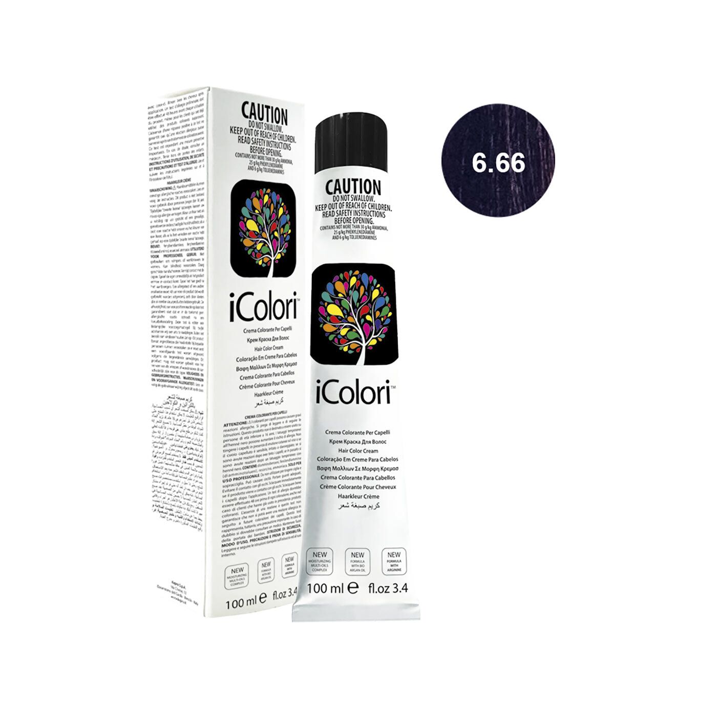 16801-6.66||ICOLORI COLOR 90/100ML NUANCE 6.66