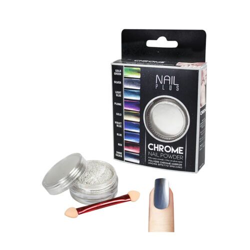 Chrome nail powder shine silver