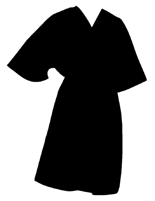Kimono colore nero monouso