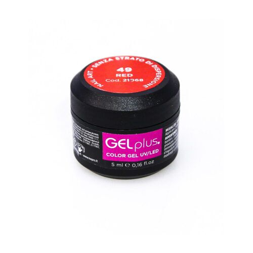 Gel polish nail art s/d49 red