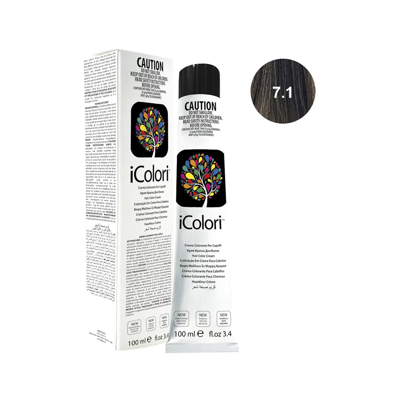 16801-7.1||ICOLORI COLOR 100 ML NUANCE 7.1
