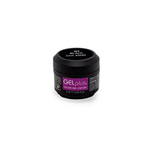 Gel polish uvgel 02 black/glitt