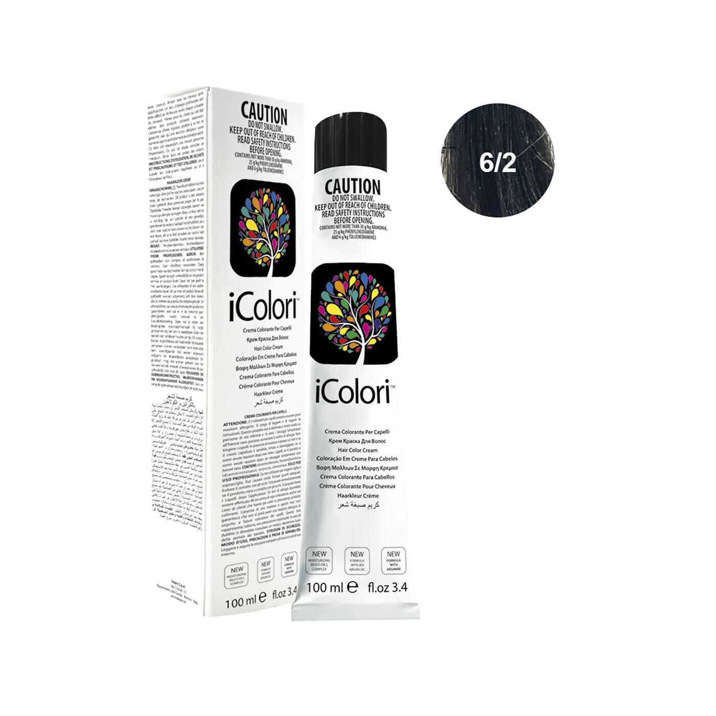 16801-6/2||ICOLORI COLOR 100 ML NUANCE 6/2