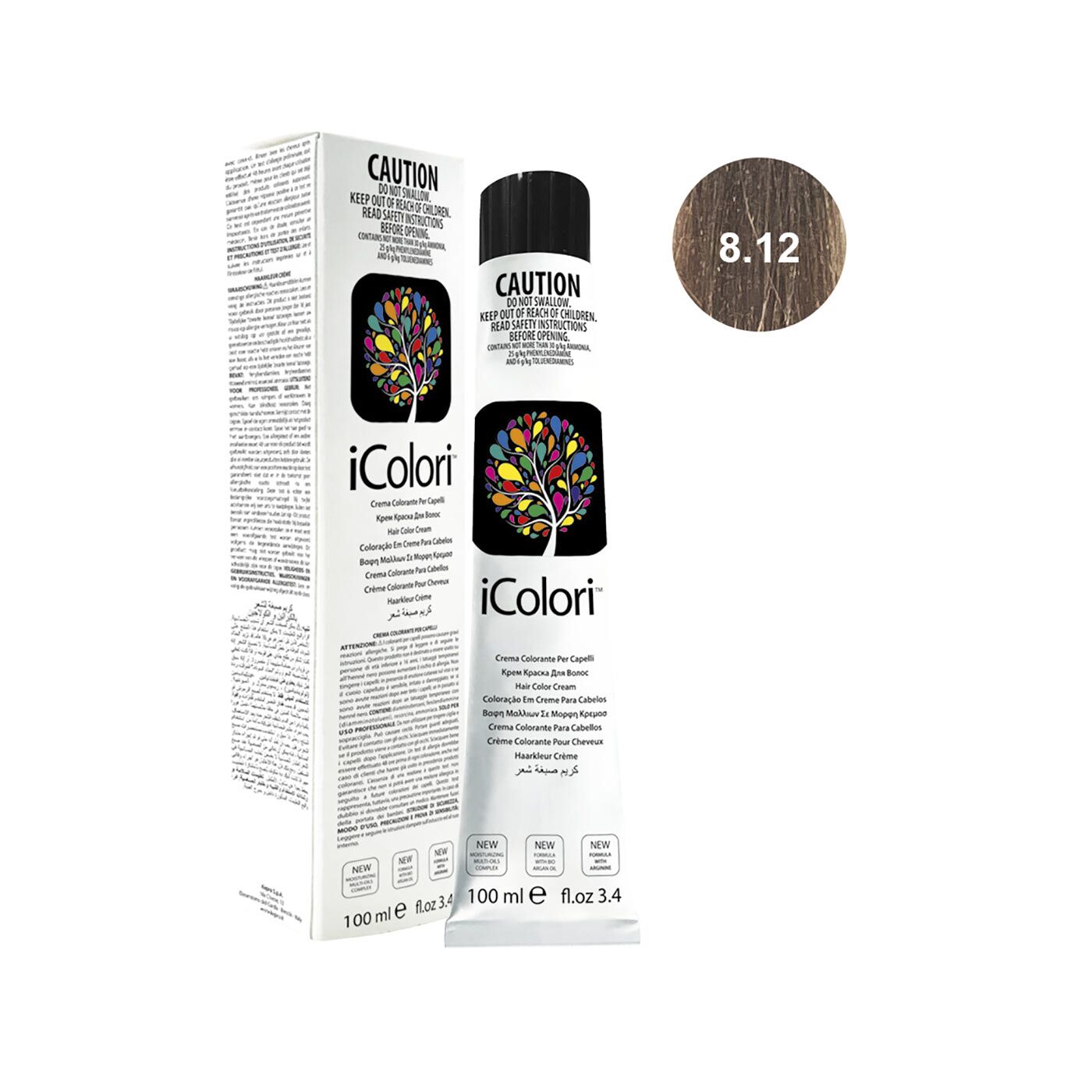 16801-8.12||ICOLORI COLOR 100 ML NUANCE 8.12